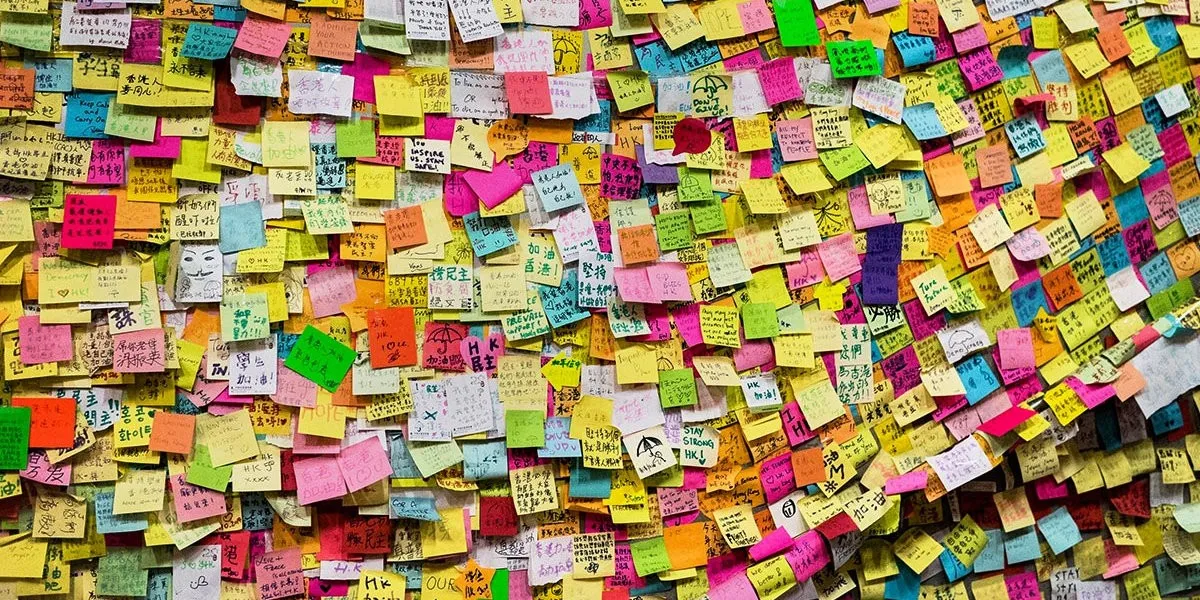 Post-it board: Agile appearance, traditional management