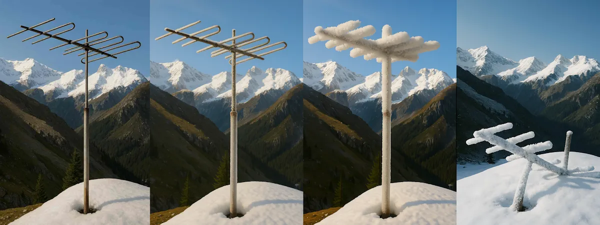 Iced antenna problem - comparative study brainstorming vs AI